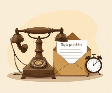 Ilustracja przedstawiająca telefon, kopertę i zegar symbolizujące kontakt i godziny otwarcia